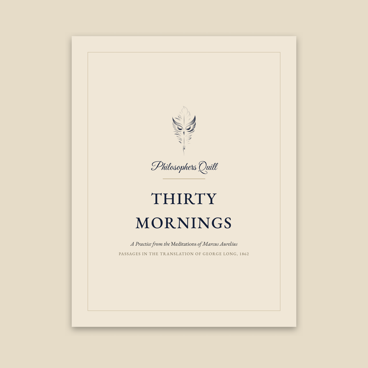 Thirty Mornings journal cover: A Practice from the Meditations of Marcus Aurelius, by Philosophers Quill